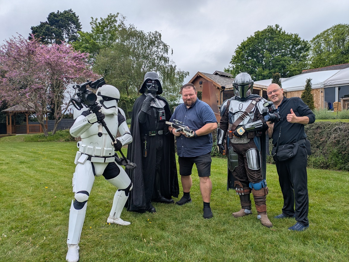 Chris and Pete at a Star Wars themed wedding
