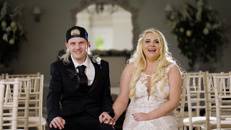 Wedding couple moment