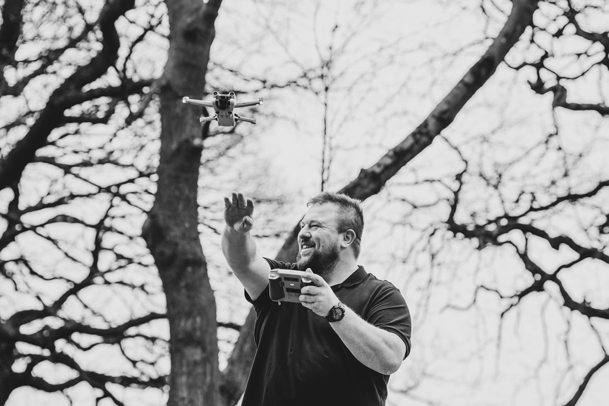 Chris Jezierski filming a wedding — ChrisJFilms West Midlands wedding videographer