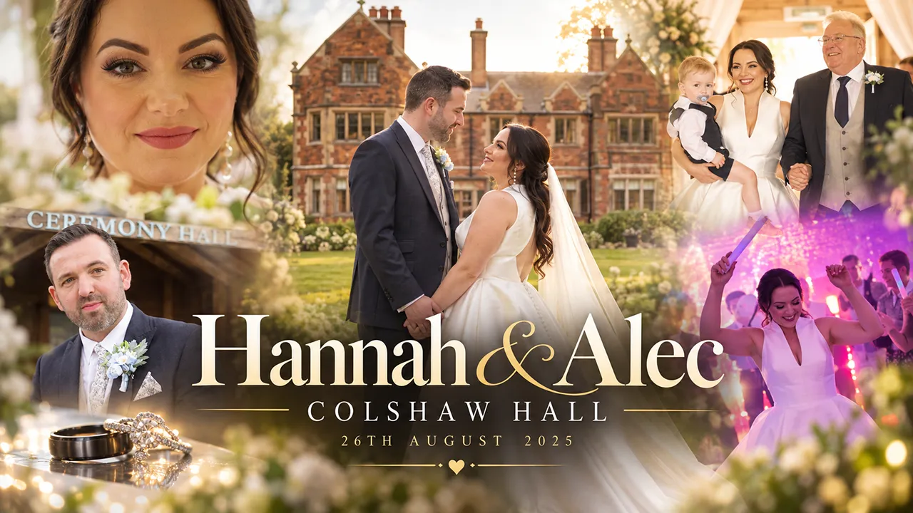 Hannah and Alec wedding at Colshaw Hall